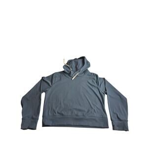 Albion Teal Blue Hoodie Crop Sweatshirt Medium Athleisure Athletic